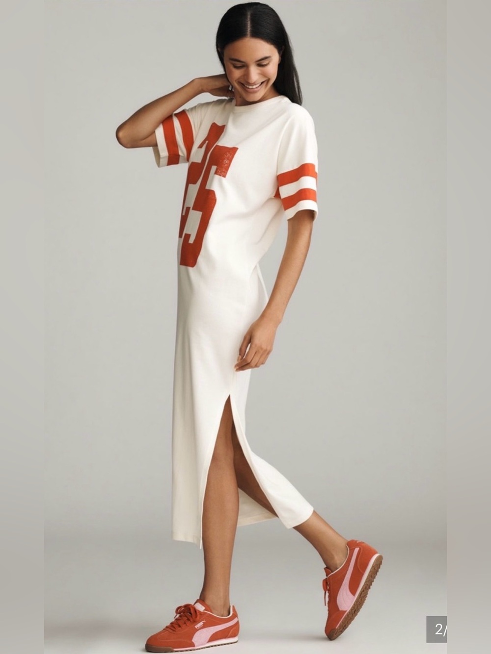 Anthropologie Daily Practice Varsity T-Shirt Maxi Dress – Size S– NWOT - Picture 2 of 4